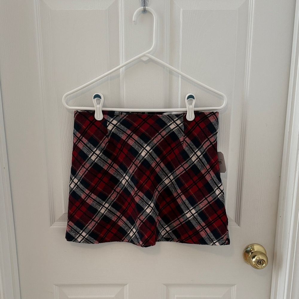 Altar'd State Red Plaid Mini Skirt
